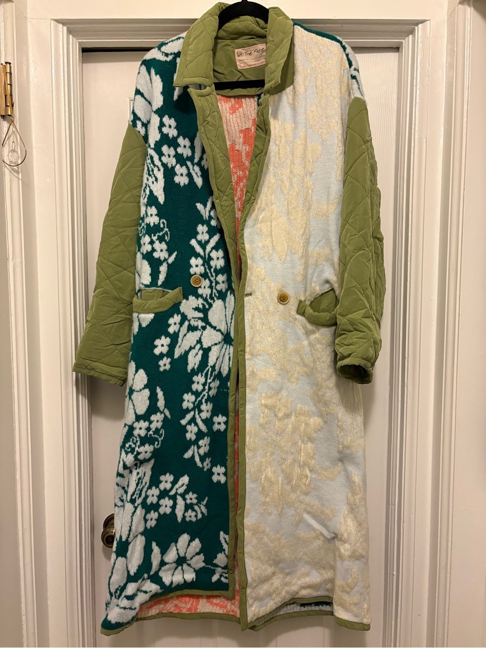 We The Free Home Sweet Home Quilted Sweater Knit Duster